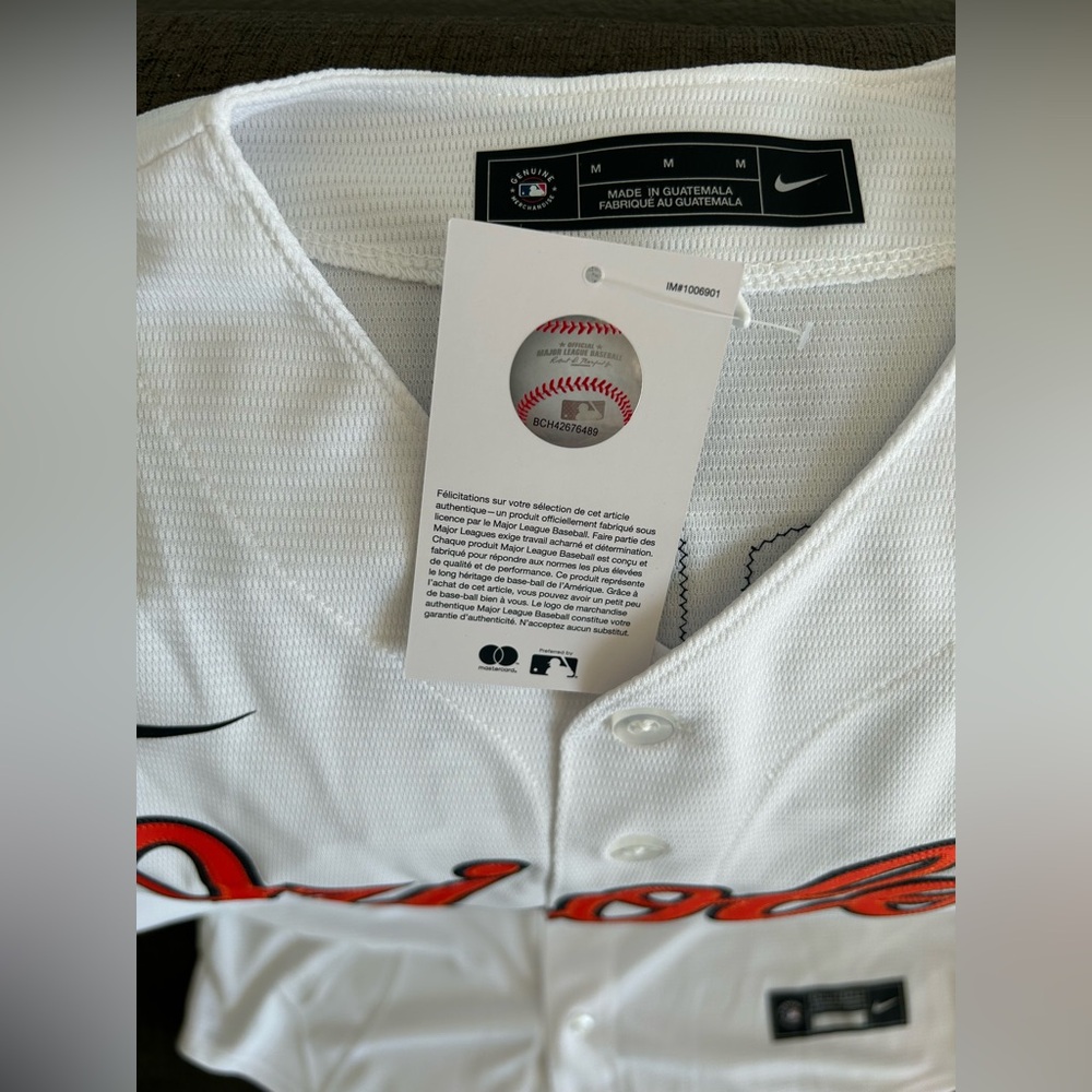 Nike Authentic Baltimore Orioles Eddie Murray Baseball White Jersey Men’s Sz: M - Picture 4 of 8